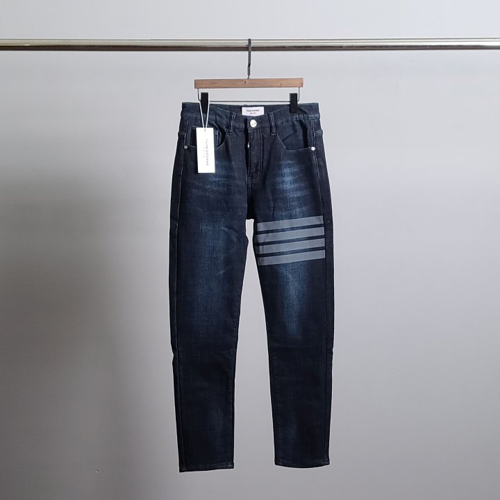 THOM BROWNE 톰브라운 사선완장 도그 융기모 청바지
