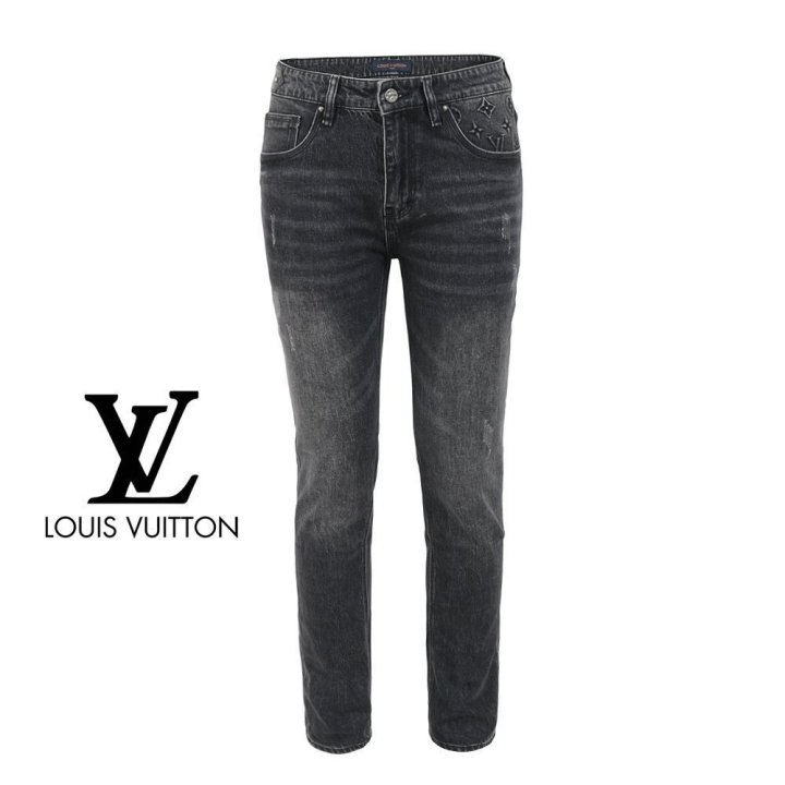 LOUIS VUITTON 루이비통 멀티 엠보 흑청 슬림 일자진