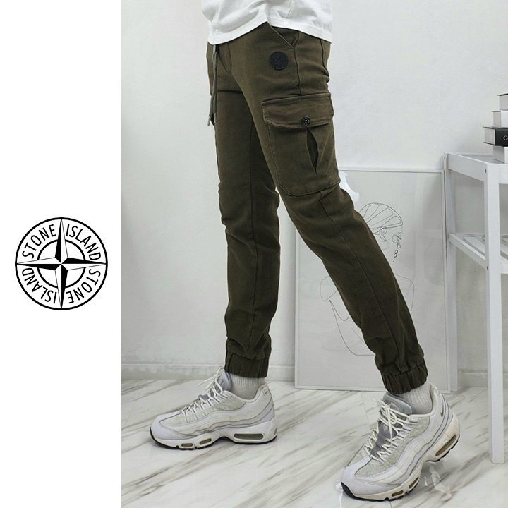 STONE ISLAND 스톤아일랜드 기모 스카터 카고 조거 팬츠 2COLOR