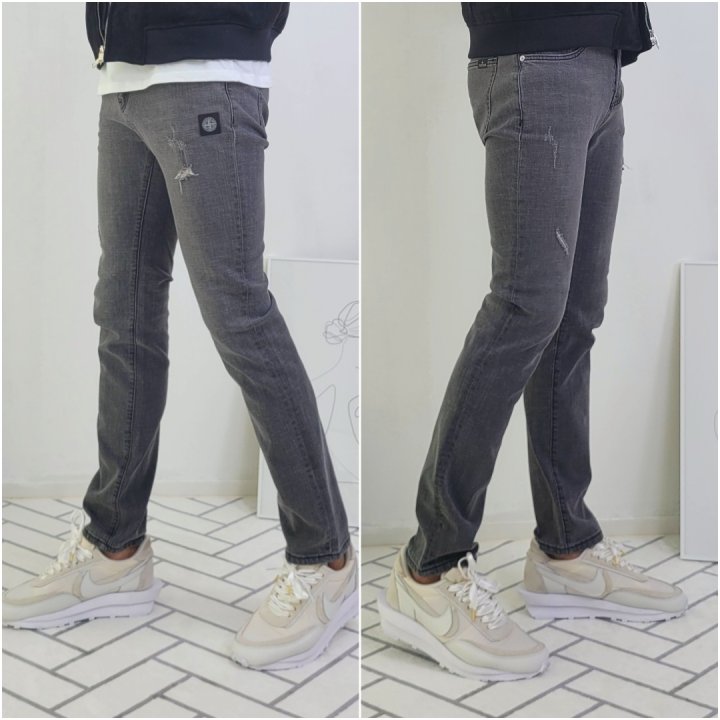 Stone Island 스톤아일랜드 오리지널 그레이 스판 팬츠 [고급]