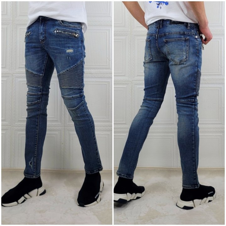 Balmain 발망뉴 슬림 바이커 중청진 [고급]