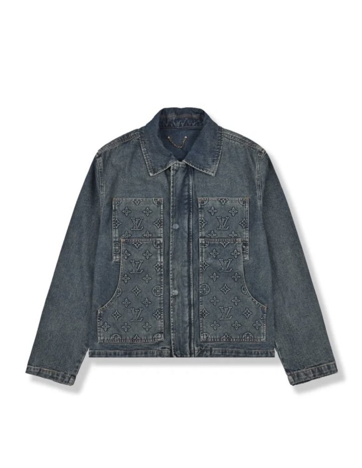 LOUIS VUITTON 루이비통 백로고 데님자켓 36