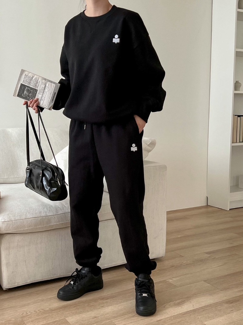 ISABEL MARANT 이자벨마랑 마일리 플록크드 맨투맨 스웻 셔츠 셋업