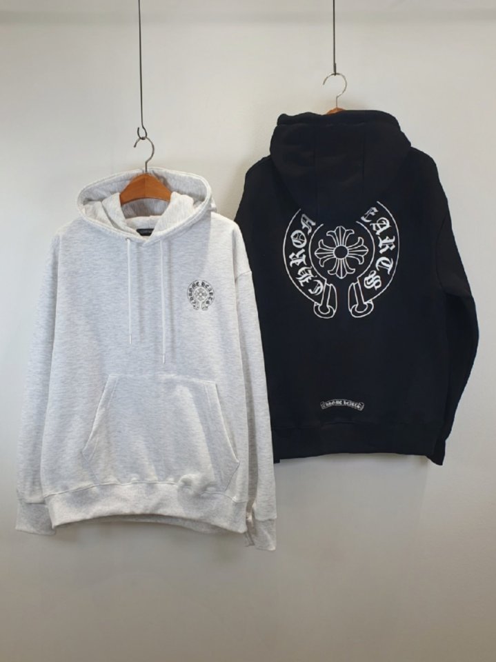 CHROME HEARTS 크롬하츠 홀스슈 기모후드디 와이드팬츠 세트