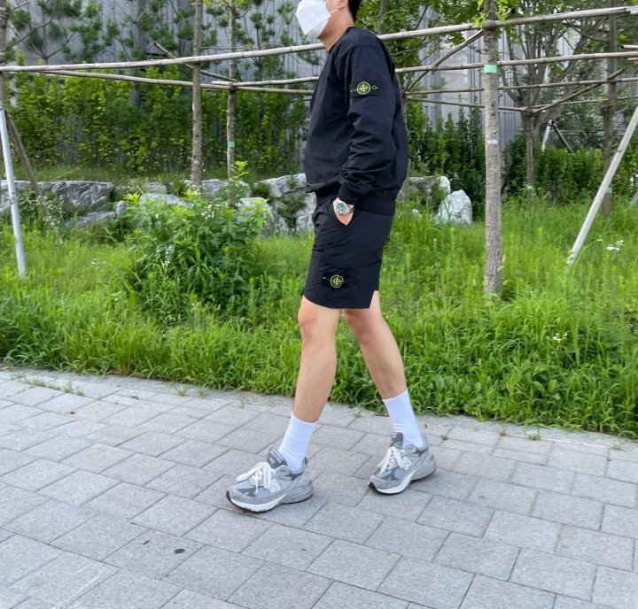 Stone Island 나일론 쉐도우 프로젝트 풀오버 맨투맨 셋업