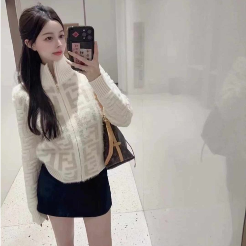 FENDI 펜디 밍크퍼 트리플 부클 집업