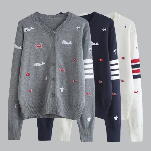 BURBERRY 버버리 기마자수 캐시미어 니트집업