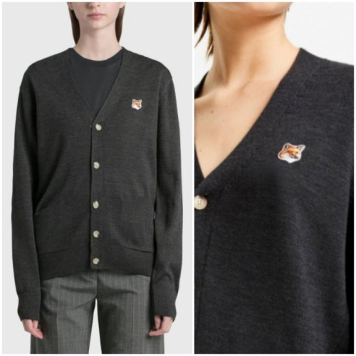 MAISON KITSUNE 메종키츠네 폭스헤드 V넥가디건(여성) 4COLOR