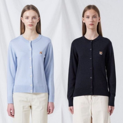 MAISON KITSUNE 메종키츠네 폭스헤드 라운드가디건(여성) 4COLOR