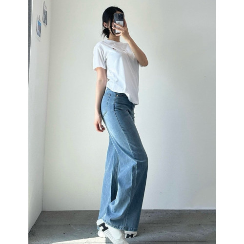 HERMES 에르메스 하이웨스트 와이드 팬츠