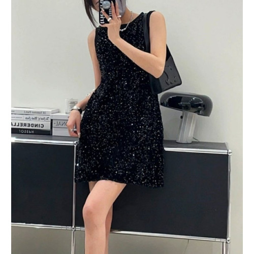 Saint Laurent  세인트로랑 마쥬 나시스팽글 원피스