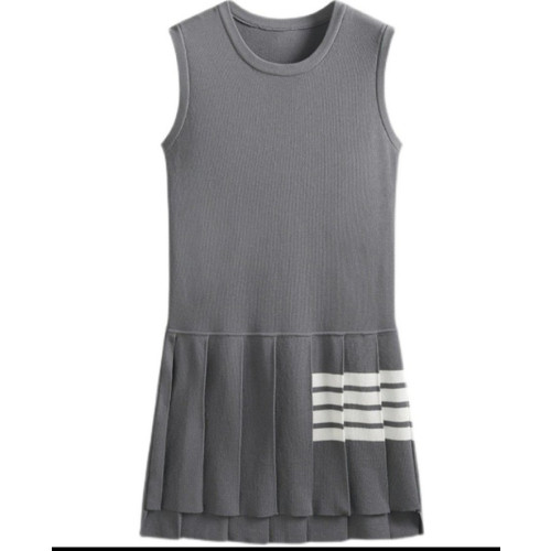 THOM BROWNE 톰브라운 플리츠 민소매 니트 원피스