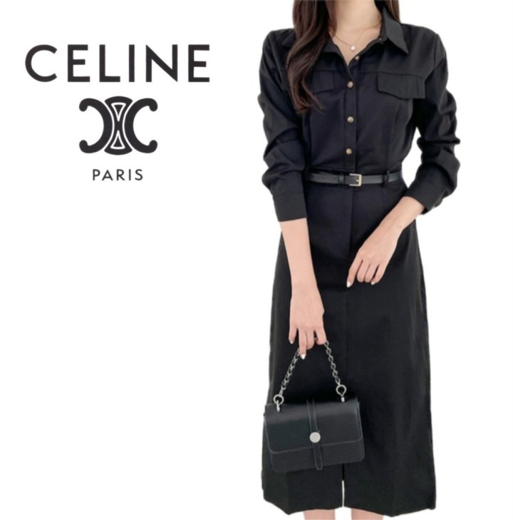 CELINE 셀린느 헤이즈 벨트 원피스