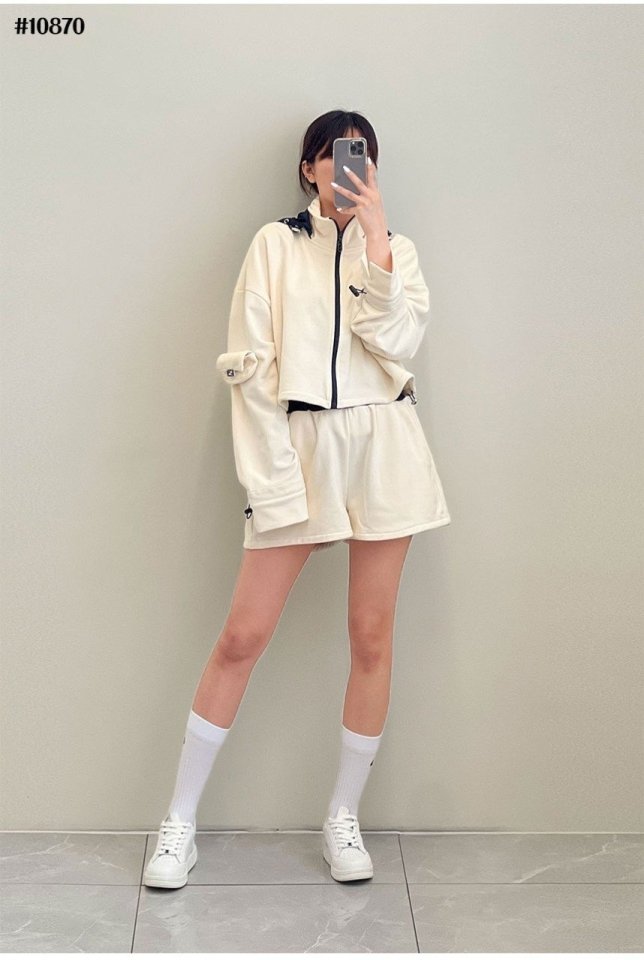 FENDI 팬디 여성 포켓 투웨이 집업&반바지 세트