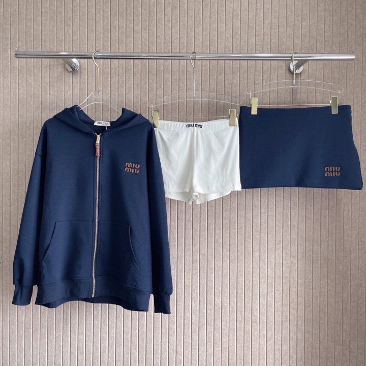 Miumiu A미우미우 빈티지 시보리 후드집업 3P 세