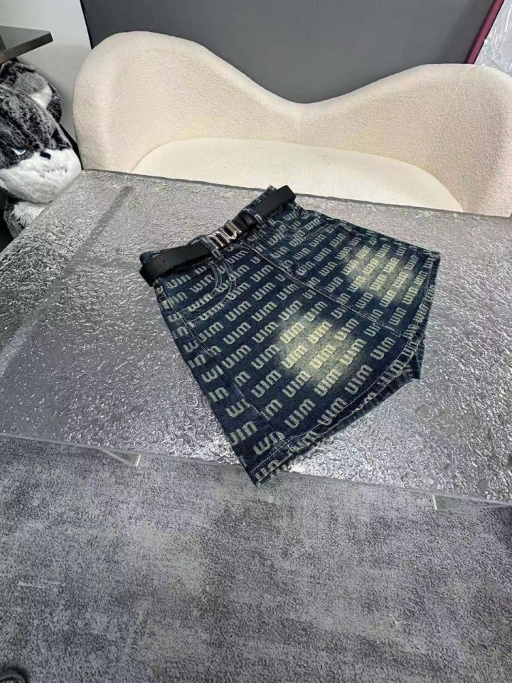 Miumiu 미우미우 청치마반팔셋트(벨트포함)