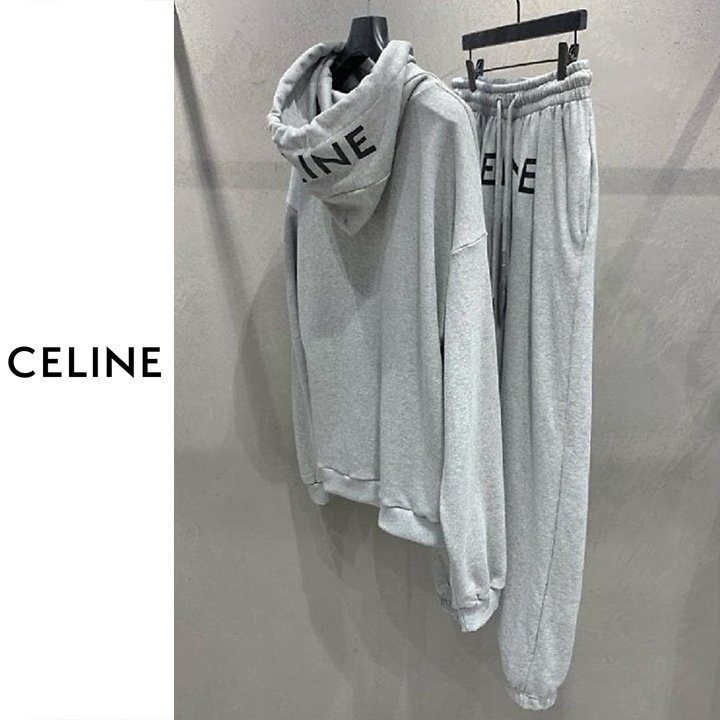 CELINE 셀린느 후드레터링 트랙팬츠 세트