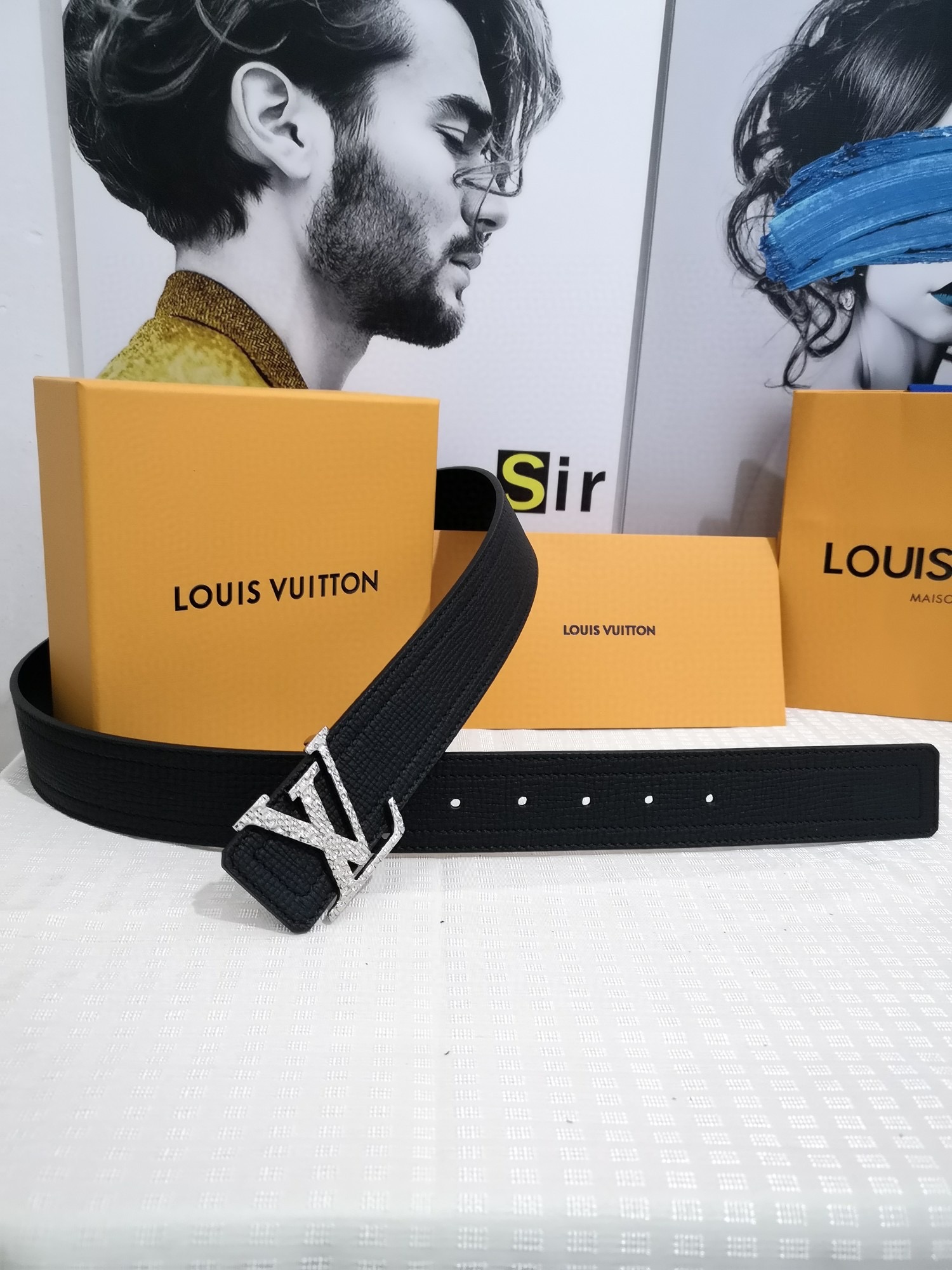 Louis Vuitton 2020 루이비통 벨트 MG3053 은,회색