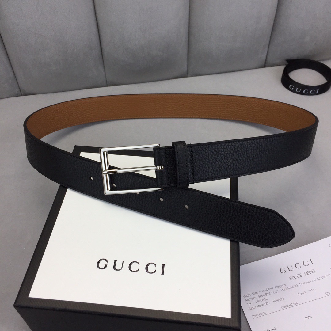 Gucci 2020 구찌 벨트 MG323 블랙 금장,은장