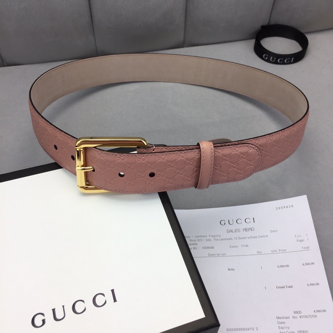 Gucci 2020 구찌 벨트 MG3634 핑크 금장,은장
