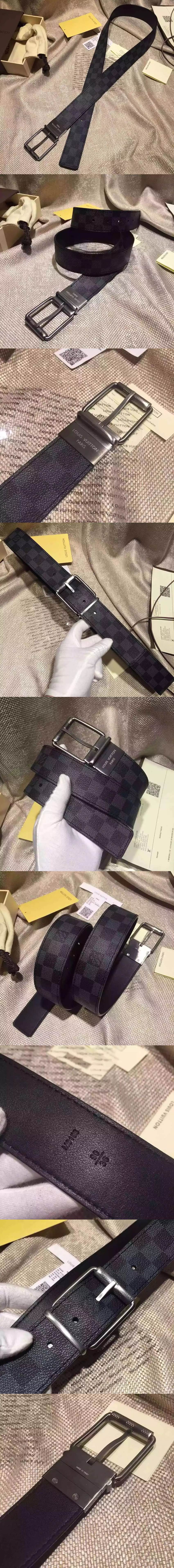 루이비통 다미에 프린트 리버서블 40mm M9156T