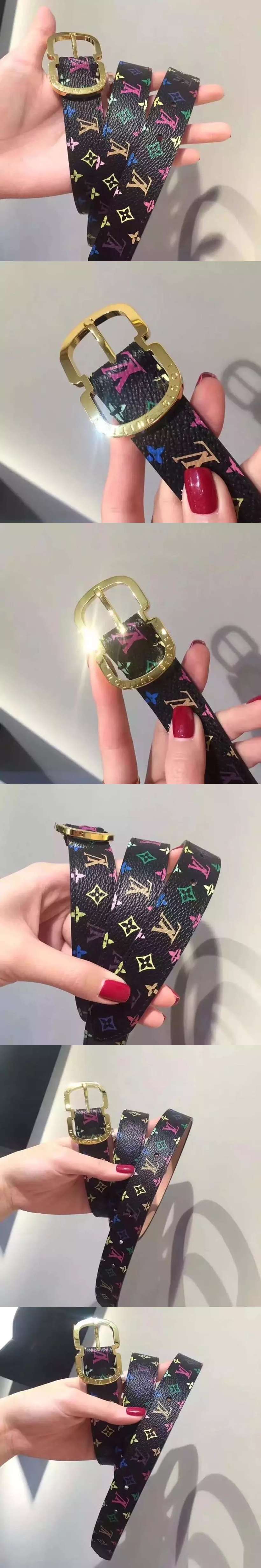 루이비통 미니 멀티컬러 모노그램 벨트 25mm M9586W-1