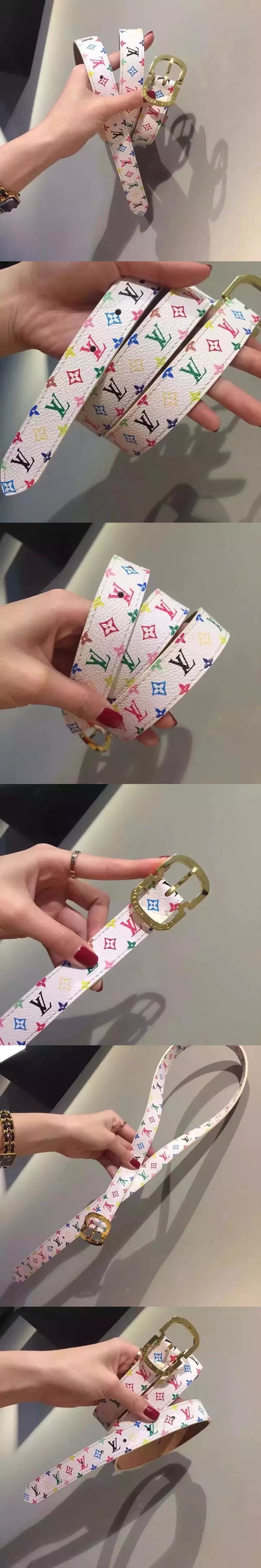 루이비통 미니 멀티컬러 모노그램 벨트 25mm M9586W-2