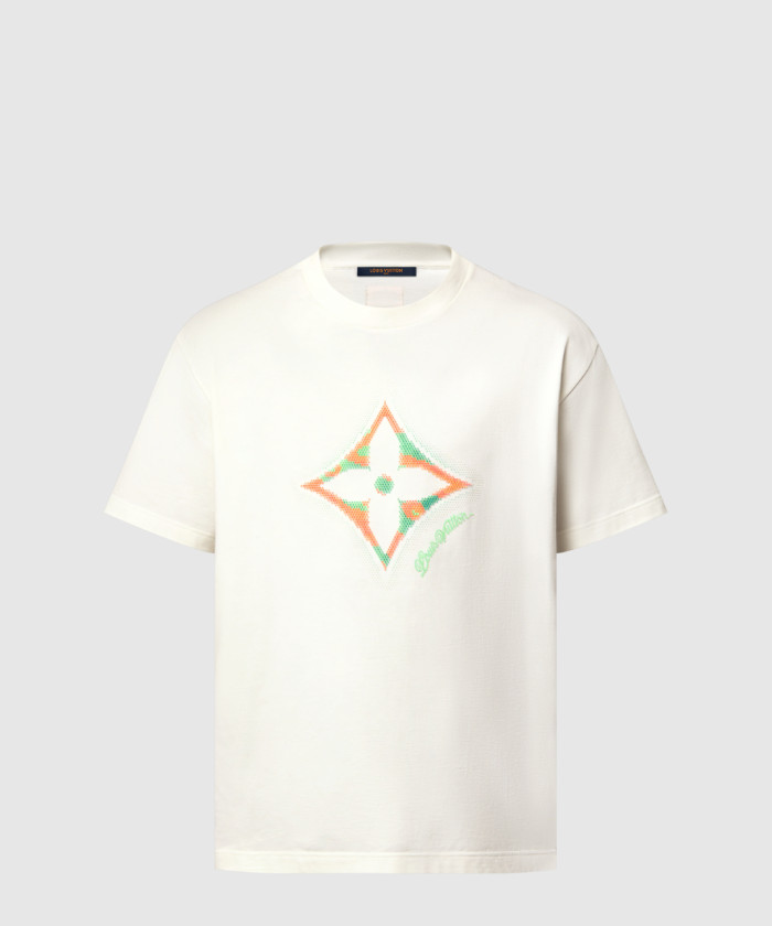 루이비통 모노그램 플라워 3D 그라디언트 프린트 티셔츠 1AGTRH