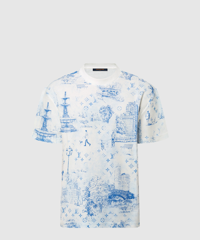 루이비통 프린티드 코튼 피케 티셔츠 1AGJYZ