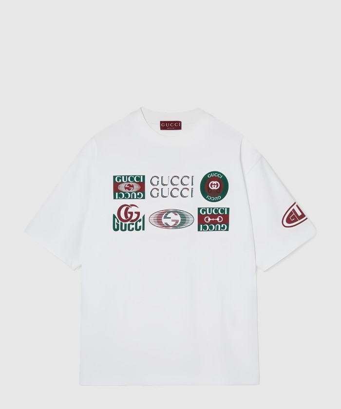 구찌 코튼 저지 티셔츠 프린트 784361