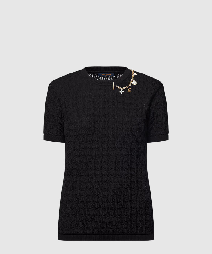 루이비통 레이스 니트 참 티셔츠 1AFZLV