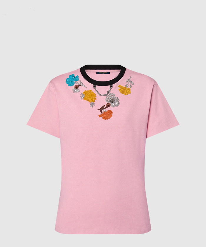 루이비통 엠브로이더드 카네이션 티셔츠 1AFTCO