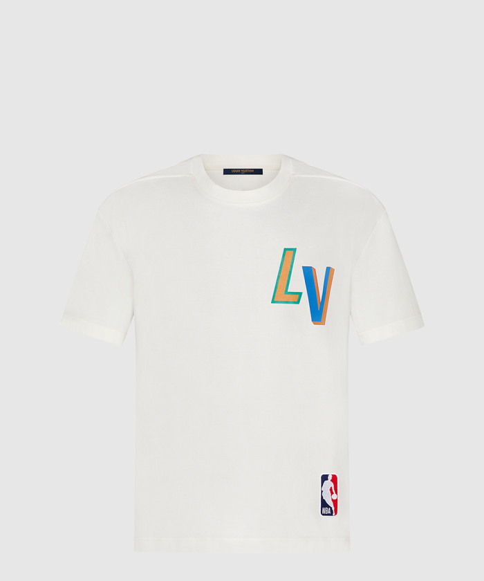 루이비통 프론트 앤 백 레터스 프린트 티셔츠 1A8X8RF