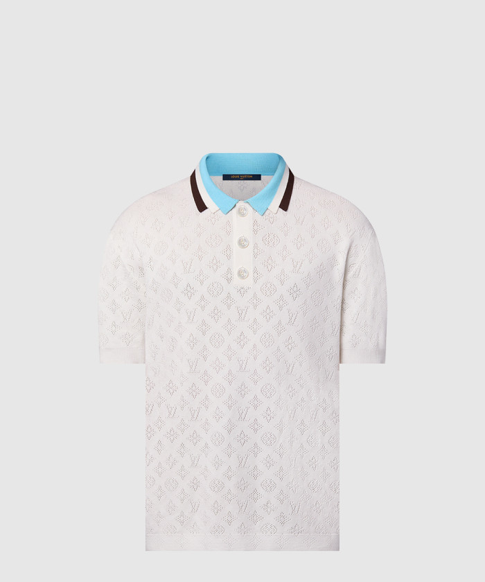 루이비통 모노그램 포인텔 쇼트 슬리브드 코튼 폴로 1AFPYA