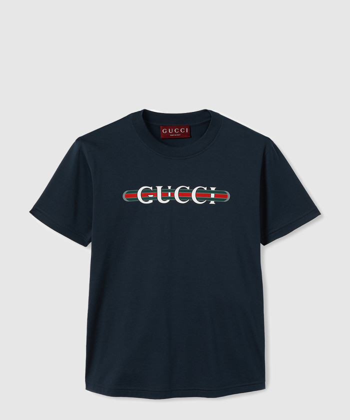 구찌 프린트 코튼 저지 티셔츠 787299