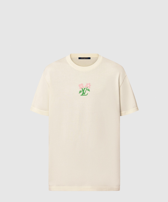 루이비통 쇼트 슬리브드 코튼 니티드 크루넥 1AFRDI