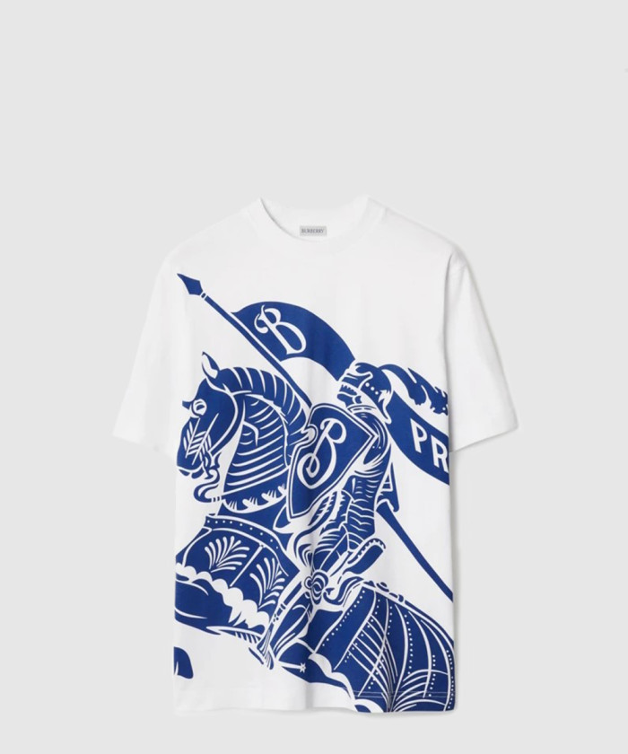버버리 프린트 코튼 티셔츠 80778891