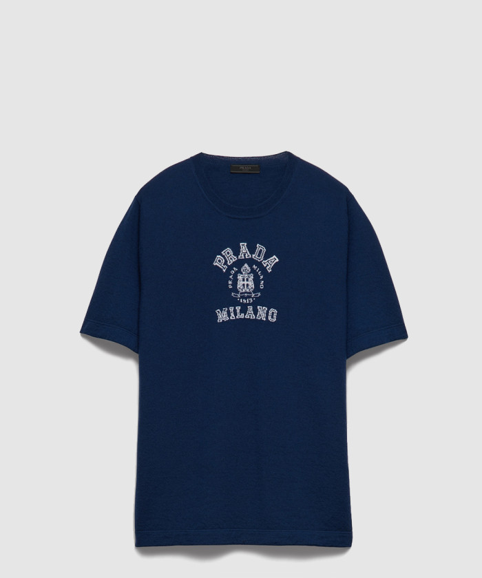 프라다 로고 캐시미어 티셔츠 UMF010