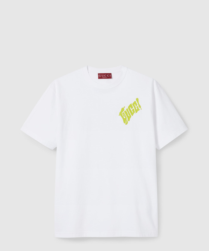 구찌 프린트 코튼 저지 티셔츠 796395