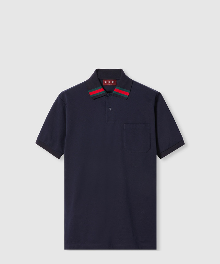 구찌 웹 코튼 폴로 셔츠 795174
