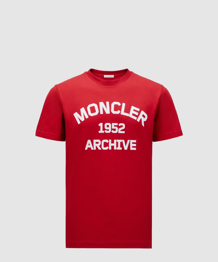 몽클레어 플로드 로고 코튼 티셔츠