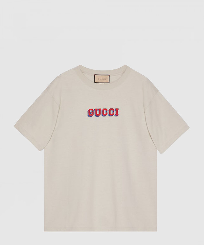 구찌 니트 면 프린트 티셔츠 616036