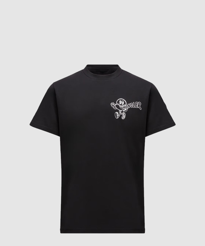 몽클레어 워킹 로고 코튼 티셔츠