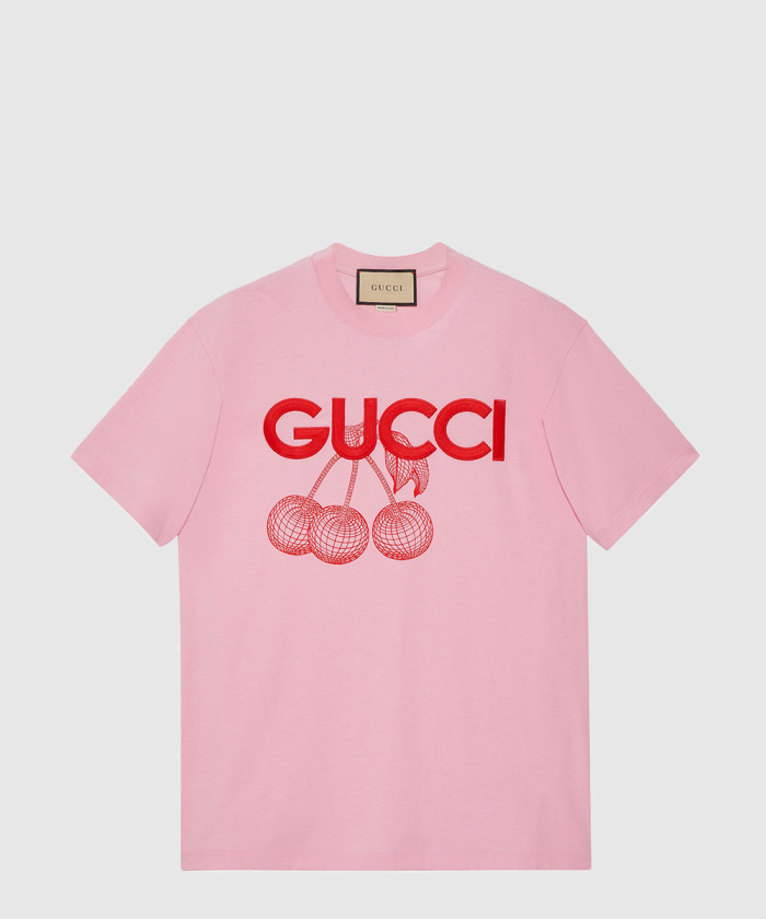 구찌 니트 면 프린트 티셔츠 776596