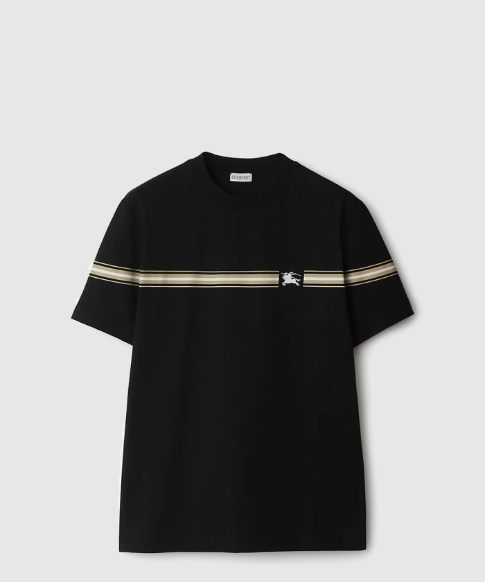 버버리 스트라이프 코튼 티셔츠 80910261