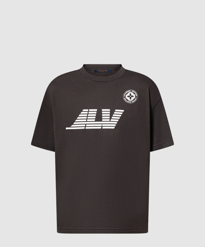 루이비통 워시드 프린티드 코튼 티셔츠 1AHCLD