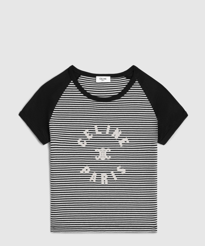 셀린느 트리옹프 티셔츠 코튼 저지 2X48N6