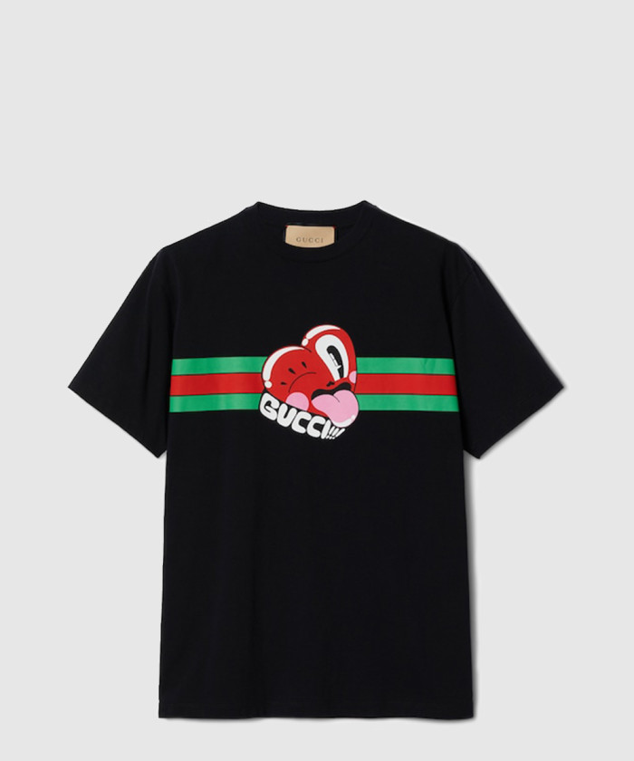 구찌 프린트 니트 면 티셔츠 785345