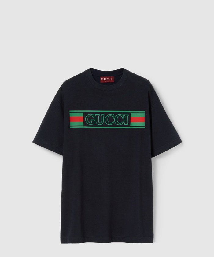 구찌 프린트 코튼 저지 티셔츠 796395