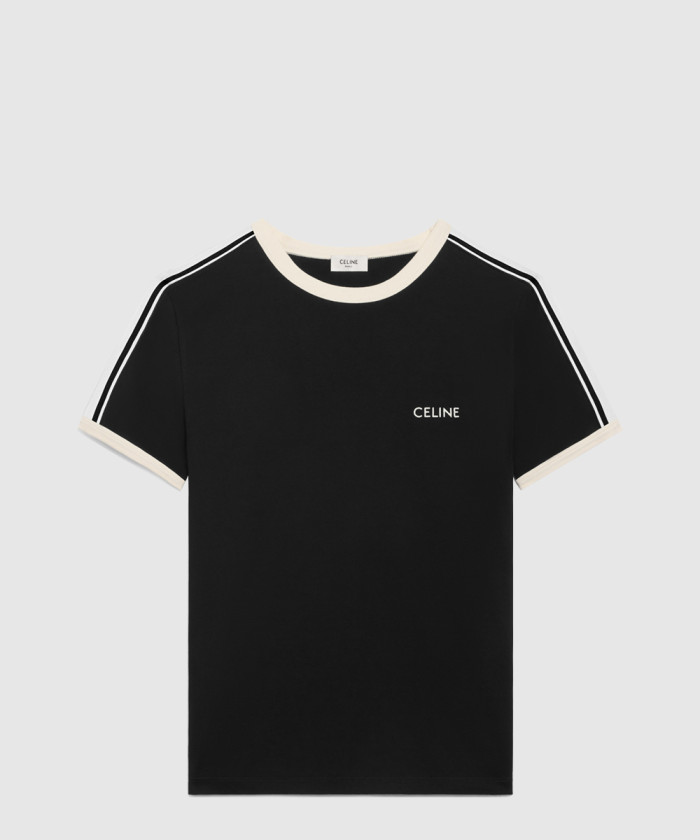 셀린느 레귤러 핏 저지 코튼 티셔츠 2X15N6